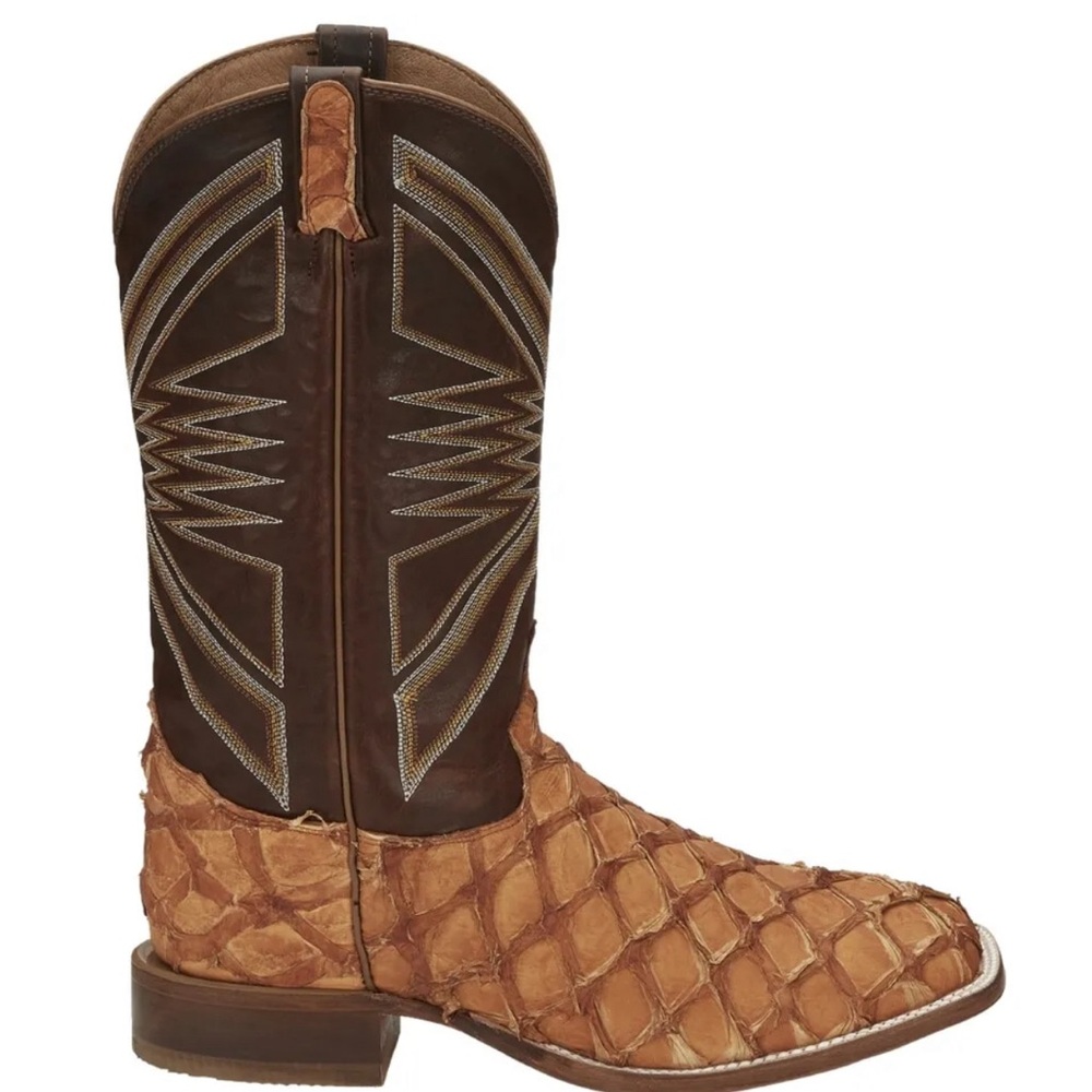 Tony Lama Leviathan Fish Square Toe Cowboy  Mens Size 11.5 D Casual Boots 8261